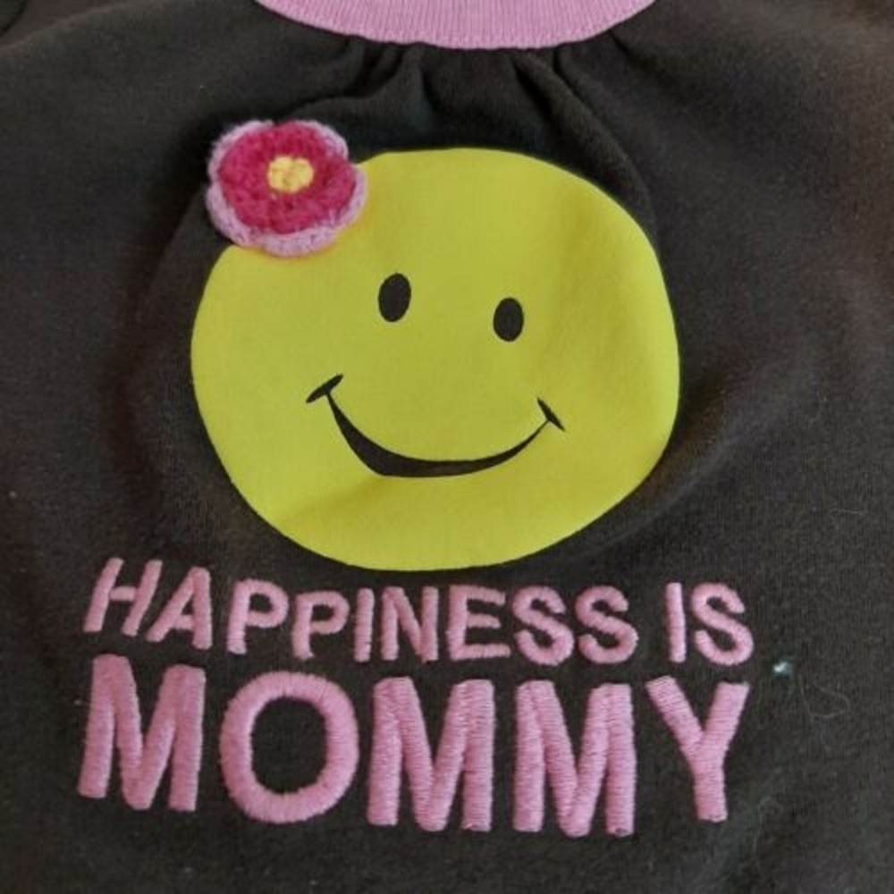 Circo 9mo Creeper One-Piece Baby Bodysuit Happiness Is Mommy Smiley Face